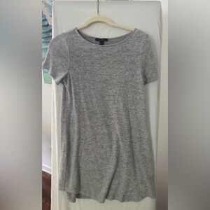 Forever 21 Gray Fitted Short Sleeve Dress